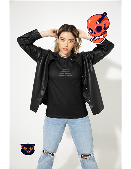 Cap in nori inima albastra fluturi in stomac