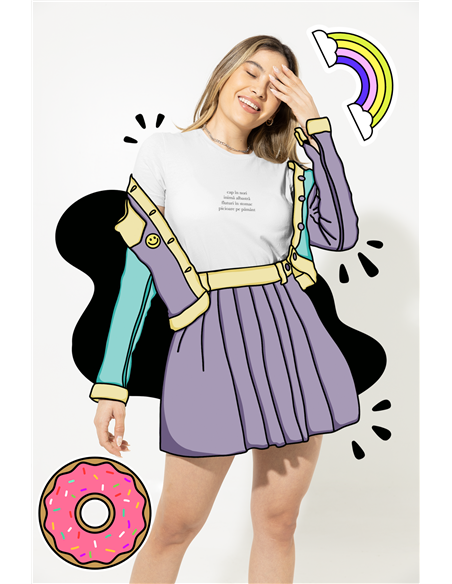 Cap in nori inima albastra fluturi in stomac